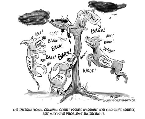 Icc Issues Warrant For Gadhafis Arrest Cartoon