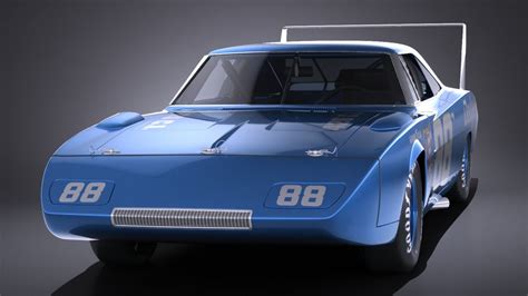 Dodge, an american automobile brand, produced three separate vehicles with the name dodge charger daytona, all of which were modified dodge chargers. Dodge Charger Daytona 1969 NASCAR 3D Model in Racing 3DExport