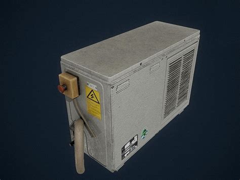 Old Air Conditioning Unit 3d Model Autodesk FBX Object Maya Files Free