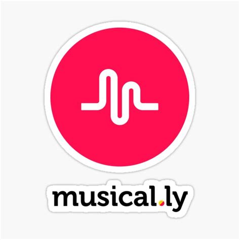 Musically Logo Stickers | Redbubble The logo of the media app tiktok features the letter d styled as a music note.