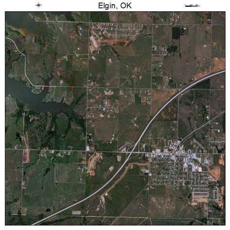 Aerial Photography Map Of Elgin Ok Oklahoma