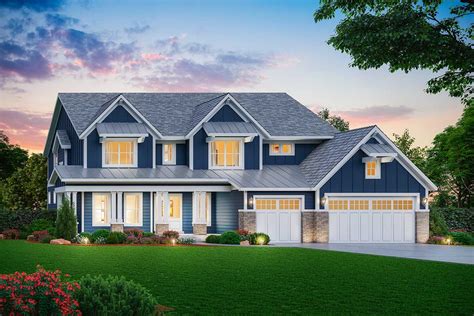 Exclusive Modern Farmhouse Plan With 2 Story Great Room 73470hs