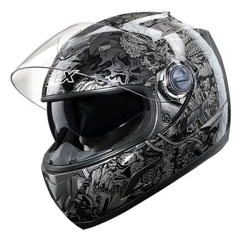 Glx Full Face Street Motorcycle Helmet Cool Motorcycle Helmets