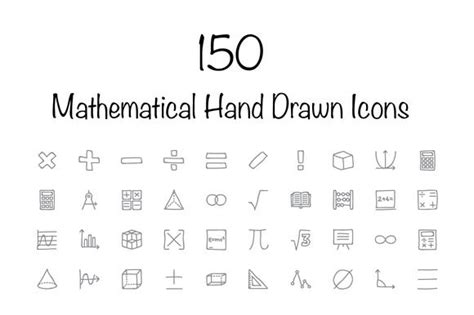 Mathematical Hand Drawn Icons How To Draw Hands Hand Drawn Icons Math Words