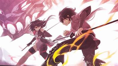 Anime Fighting Battle Katana Fire Wallpapers Dragon