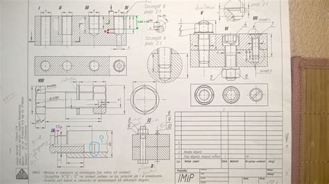 Rysunek Obraz Gwint Rysunek Techniczny Wymiarowanie
