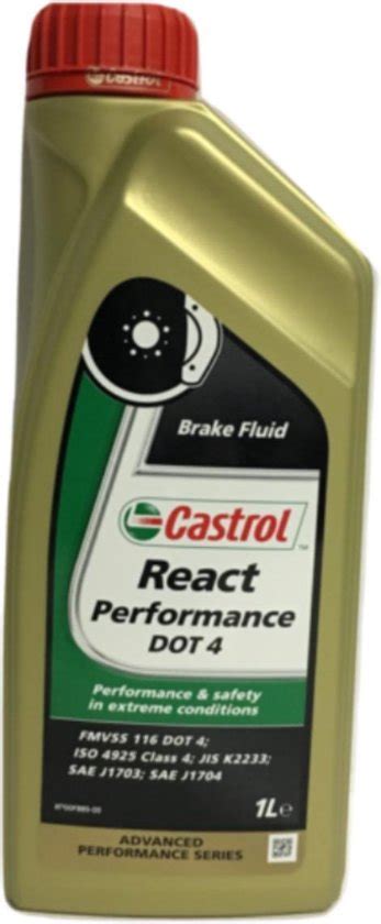 Castrol React Performance Dot 4 Remvloeistof 1l Bol