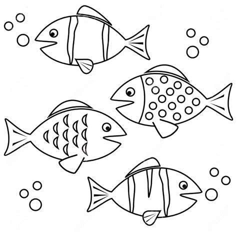 Peixes Para Colorir Educação Infantil