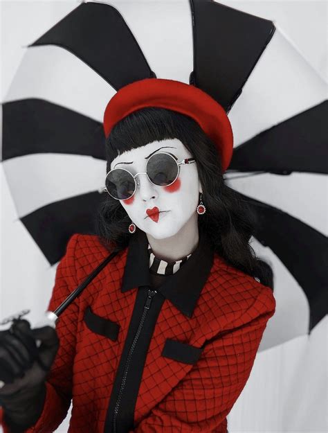 ducktrees on instagram mime makeup mime fashion clowncore aesthetic clown makeup paris