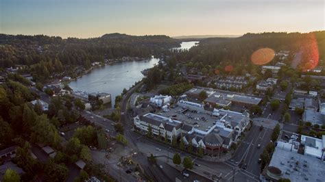 Sunset In Lake Oswego — Portland Drone Service Lioneye Aerials