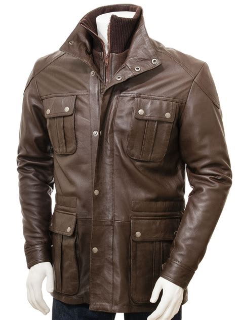 Low price guarantee · fast delivery Men's Brown Leather Jacket: Nis :: MEN :: Caine