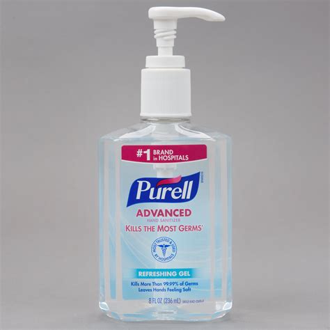 Purell Advanced 8 Oz Gel Instant Hand Sanitizer 12case
