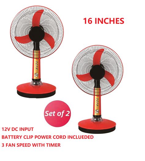 16 Inches 12volts Dc Stand Fan Electric Fan With 60 Minute Timer Set Of 2 Lazada Ph