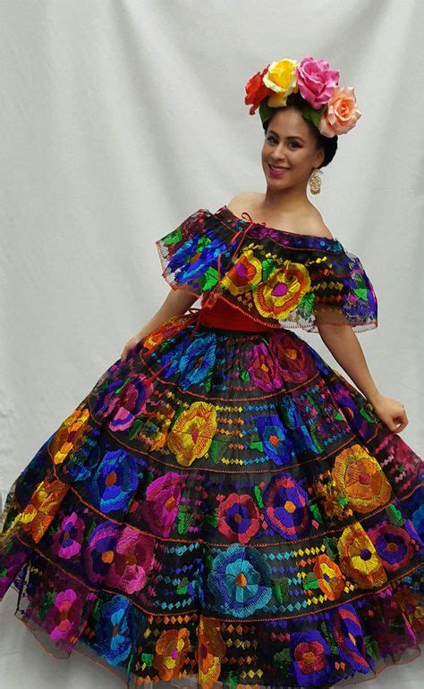 Insertado Chuladas Vestido De China Poblana Vestidos Tipicos De Mexico Y Traje Típico