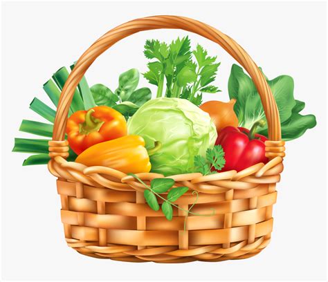 Vegetable Basket Fruit Clip Art Basket Of Fruits And Vegetables