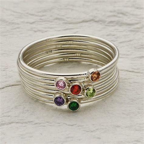 Sterling Silver Birthstone Rings Express Order Form