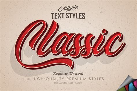 Retro Vintage Classic Text Style ~ Illustrator Add Ons ~ Creative Market