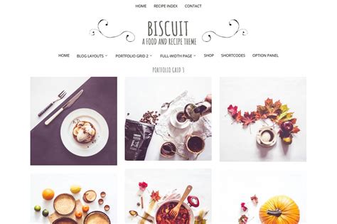 Food Wordpress Theme - Biscuit | Blog themes wordpress, Food themes, Blog themes