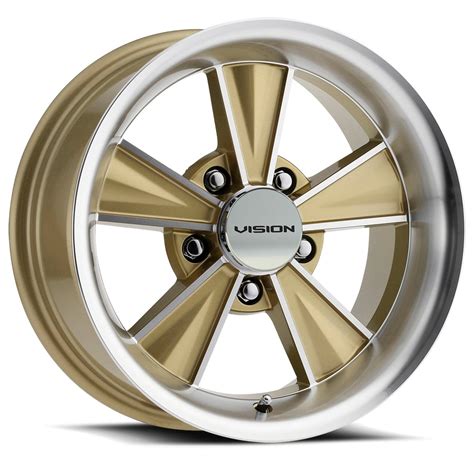 17 Vision Muscle V324 Dazzler Gold Machined Wheel 17x8 5x475 0mm