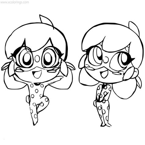Chibi Miraculous Ladybug Outline Coloring Pages Xcolorings The Best