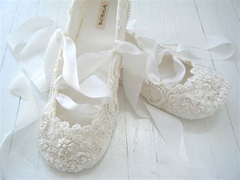 Ivory Ballet Flats Wedding Shoes Bridal Ballet Flats Custom Made