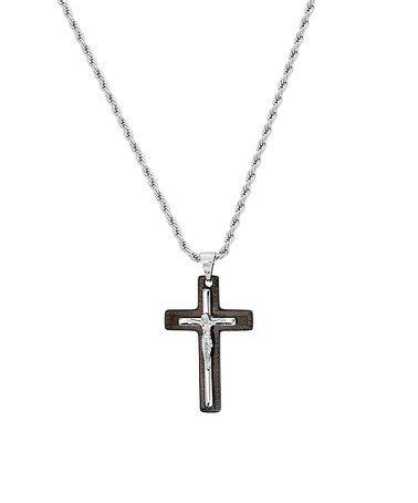 HMY Jewelry Stainless Steel Crucifix Pendant Necklace Cross Pendant