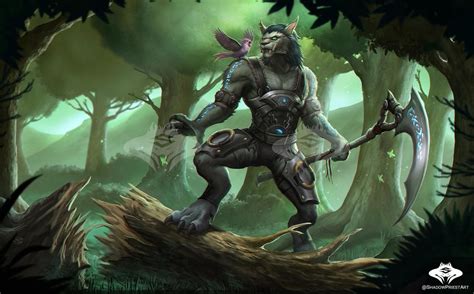 Commission Worgen Druid By Shadowpriest On Deviantart Warcraft