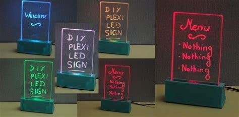 printed plexiglass led signs display  text