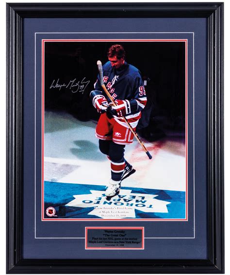 Lot Detail Wayne Gretzky Signed New York Rangers Final Game At Maple
