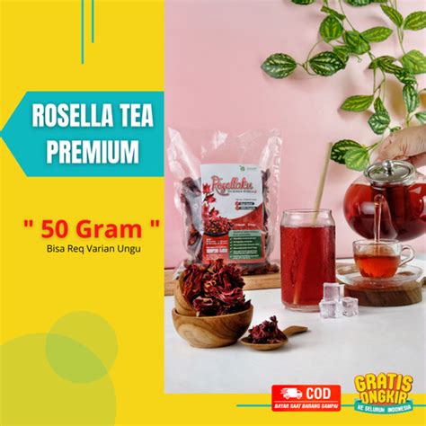 jual teh rosela merah gram bunga rosela teh bunga rosella merah