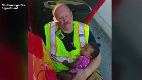 Photo Of Firefighter With Sleeping Baby Goes Viral Abc13 Houston
