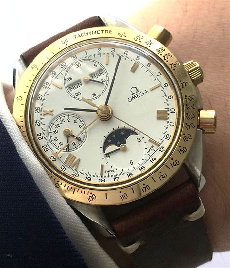 Original Omega Speedmaster Automatik Triple Date Moonphase Vintage