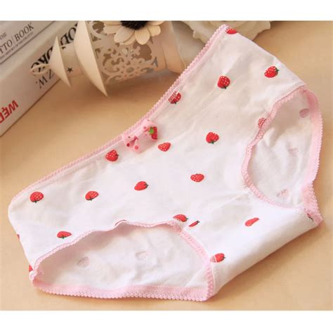 Buy 4pcslot Candy Color Girl Panties Strawberry Underwear Briefs Cotton