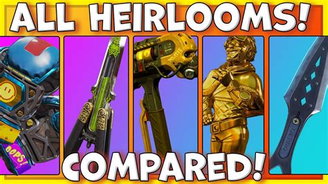 All Apex Legends Heirlooms Compared All Secrets Rare Animations