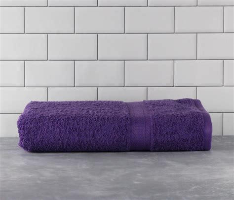 Mainstays Basic Single Solid Purple Bath Towel 27 X 52