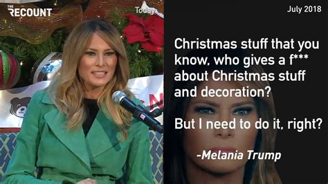 Who Gives A Fuck About Christmas Stuff Melania Trump Appears To Give