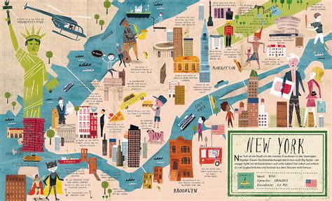 We Art Martin Hakke City Atlas Illustrated Map New York City Map