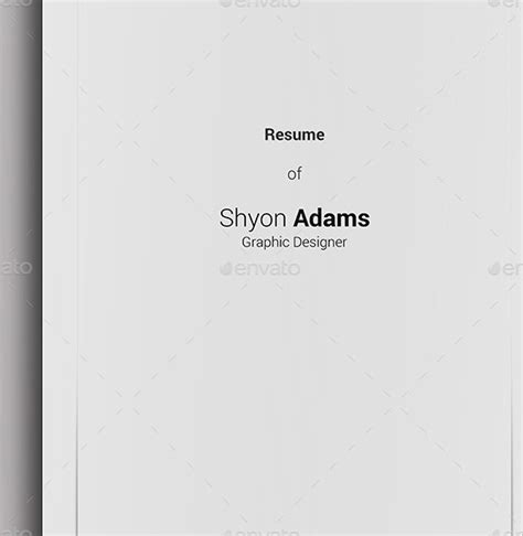 resume cover page templates  psd eps  ms word