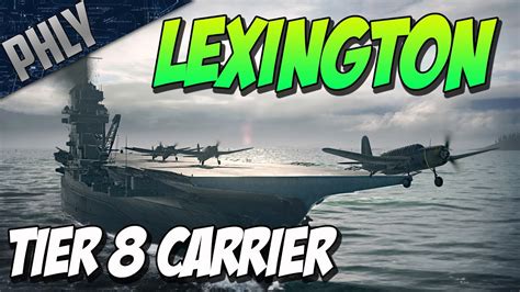 World Of Warships Lexington Class Carrier Clearing The Skies Youtube