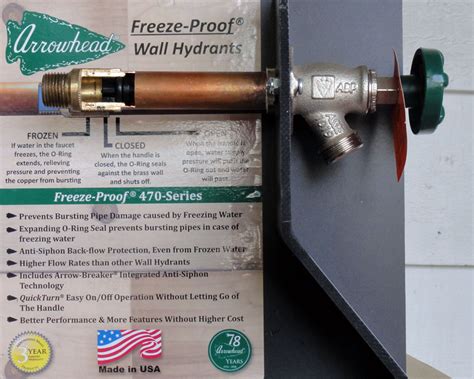 The pressure relief valve on a hot water heater can leak over time. Arrowhead Freeze Proof Faucet Questions | Terry Love ...
