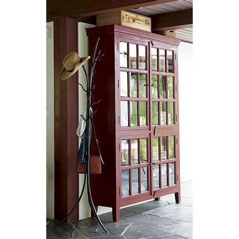 More than just storage space, this cabinet lends transitional style to your space. Rojo Red Tall Cabinet I Crate and Barrel | Tall cabinet ...