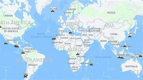 Mapa De Volcanes En El Mundo Images And Photos Finder