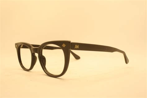 black retro glasses vintage eyeglass frames 1960 s horn rimmed etsy