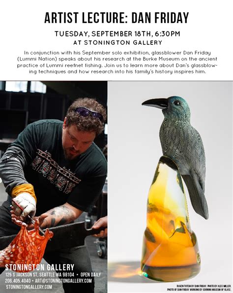 Artist Lecture Dan Friday Tuesday Sept 18 630pm Stonington Gallery