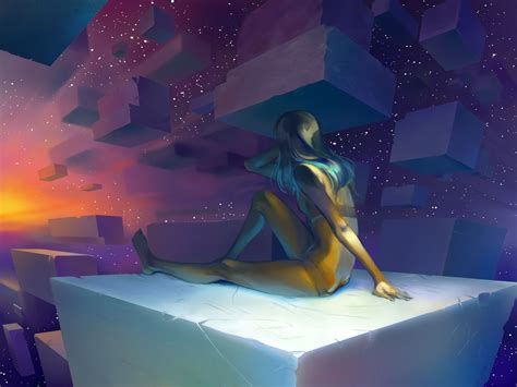 Cube By N T Digital Art Fantasy Fantasy Artist Psychedelic Illustration