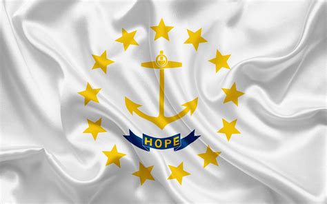 Скачать обои Rhode Island State Flag Flags Of States Flag State Of