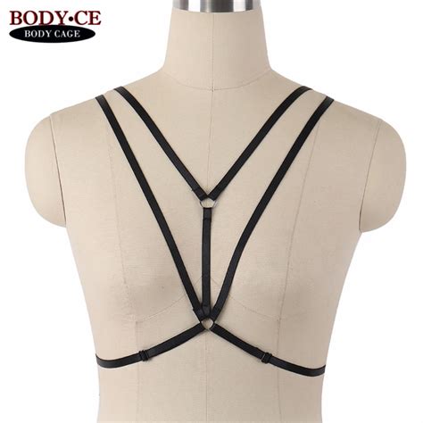 buy wholesale 10pcs harness bra sexy bondage harness black elastic strap tops