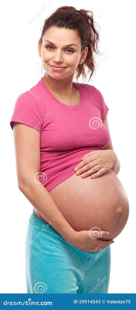 Happy Pregnant Woman Stock Image Image Of Cute Belly