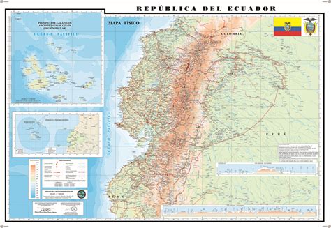 Mapa Físico Del Ecuador 2009 Tamaño Completo