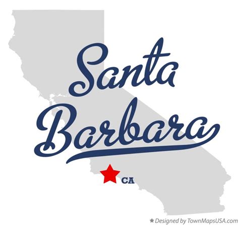 Map Of Santa Barbara Ca California